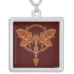 Tribal Dragonfly – golden red Custom Necklace