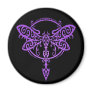 Tribal Dragonfly, Purple and Black Magnet Tribal Dragonfly, Purple and Black Magnet