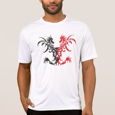 Tribal Dragons Black/Red T-shirt