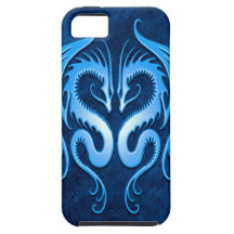 Tribal Dragons, blue iPhone 5 Covers