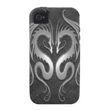 Tribal Dragons, dark Vibe iPhone 4 Case