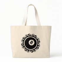 tribal eightball tote bag