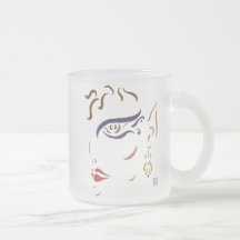 Tribal Elven Woman Profile Mug