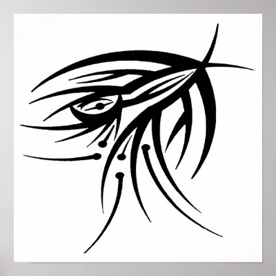 Tattoos Of Tribal Eyes. Tribal tattoo style eye. Thick sharp black lines.