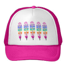 Tribal Feather Trucker Hat.