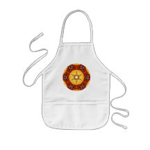 Tribal Fire Star Kaleidoscope Mandala Apron