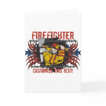 Tribal Firefighter Greeting Card