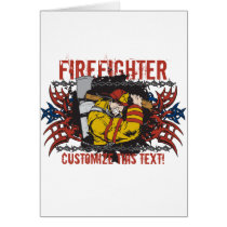 Tribal Firefighter Greeting Card