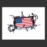 Tribal Flag USA Postcard postcards
