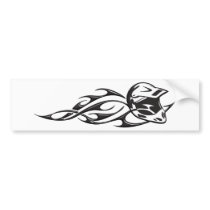 Tribal Flame Helmet bumper stickers