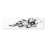Tribal Flame Helmet Bumper Stickers