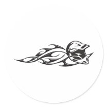 Tribal Flame Helmet stickers