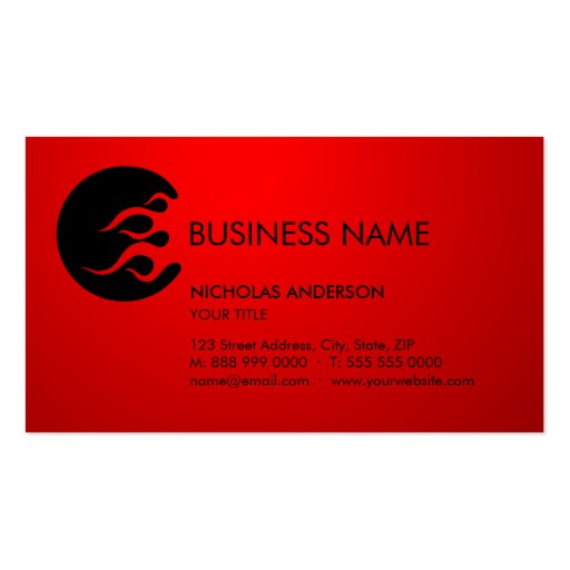 Tribal Flames business card