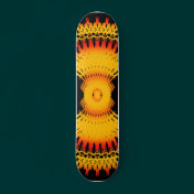 Tribal Flames: Custom Skateboard