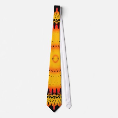 Tribal Flames: Custom Tie: Psychedelic Artwork by spiritswitchboard