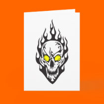 tribal flames skull cards
