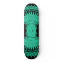 Tribal Fractal Fusion: Green & Black: Skateboard by spiritswitchboard Tribal Fractal Fusion: Green & Black: Skateboard