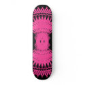Tribal Fractal Fusion: Pink & Black: Skateboard by spiritswitchboard Tribal Fractal Fusion: Pink & Black: Skateboard