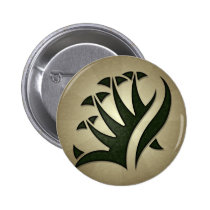 Tribal Frond Round Button buttons