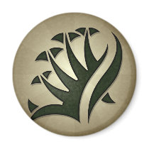 Tribal Frond Round Magnet magnets