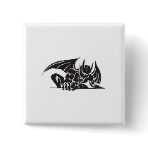 tribal gargoyle design buttons