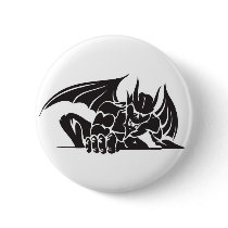 tribal gargoyle design buttons