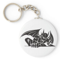 tribal gargoyle design key chain