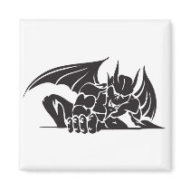 tribal gargoyle design magnets