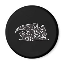 tribal gargoyle design refrigerator magnet