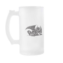 tribal gargoyle design mugs