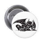 tribal gargoyle design pinback button