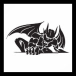 tribal gargoyle design poster