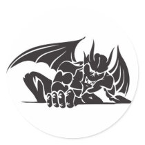 tribal gargoyle design stickers