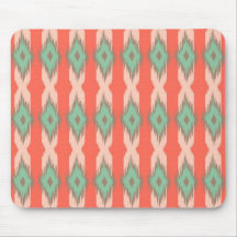 Tribal geometric diamond stripes Aztec pattern Mouse Pads