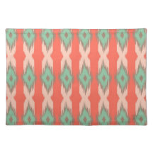 Tribal geometric diamond stripes Aztec pattern Placemat