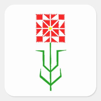 tribal geometric ethnic art square sticker