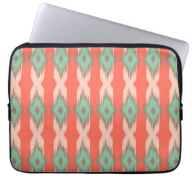 Tribal geometric ikat girly abstract Aztec pattern Laptop Computer Sleeves