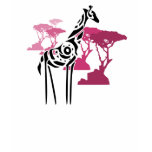 Tribal Giraffe - Purple Tee Shirt