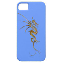 Tribal Gold Dragon Fantasy Art iPhone Case iPhone 5 Cases