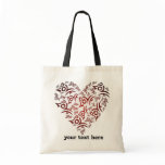 tribal heart love tattoo bags