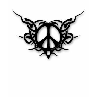Tribal Heart Peace Sign shirt