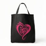 Tribal Heart (Pink) Tote Bags