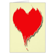 tribal heart splash greeting card