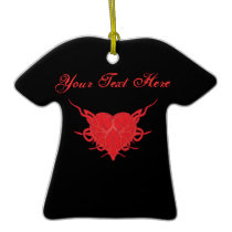 Tribal Heart Tattoo Ornament ornaments