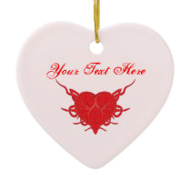 Tribal Heart Tattoo Ornament ornaments