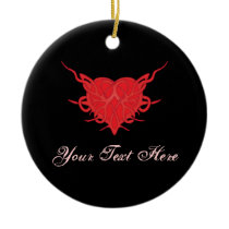 Tribal Heart Tattoo Ornament ornaments