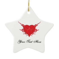 Tribal Heart Tattoo Ornament ornaments