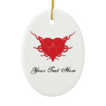 Tribal Heart Tattoo Ornament ornaments