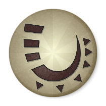 Tribal Hook Round Magnet