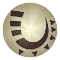 Tribal Hook Round Sticker by jamieco Tribal Hook Round Sticker